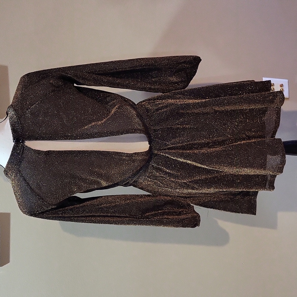 SHEIN Brown Bishop Sleeve Sundress for Cocktail - Picture 9 of 15